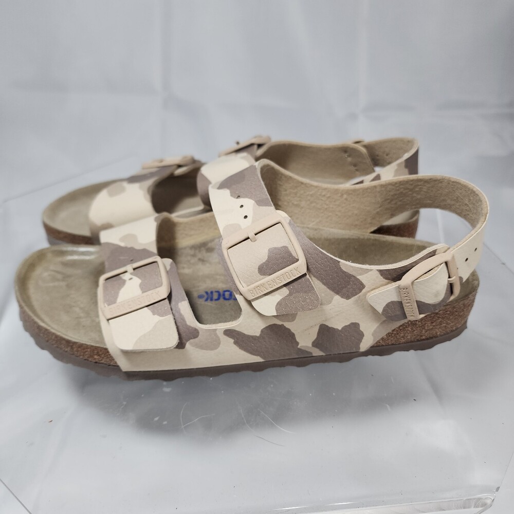 Birkenstock Milano Soft Footbed Desert Soil Camo Taupe Men 9/Wom 11/42 N Sandals